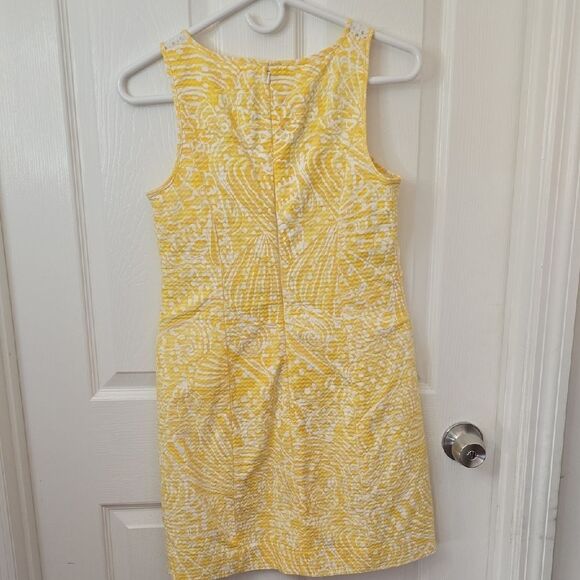 Lilly Pulitzer Yellow and White Dress with Lace Accents - Picture 6 of 7
